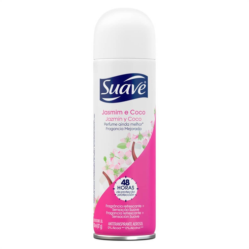 Desodorante Suave Jasmim E Coco Aerosol Antitranspirante 48H 150Ml