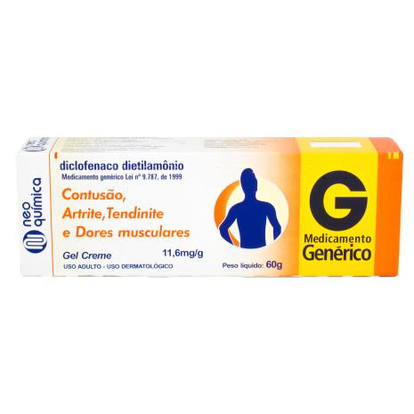 Imagem do produto Diclofenaco - Dietilamônio Gel Com 60 G Neo Química Genérico