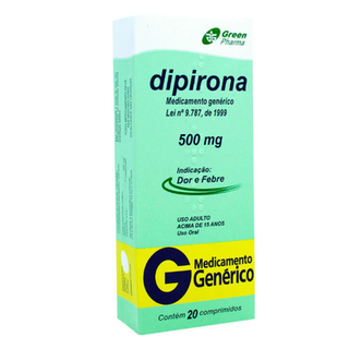 Imagem do produto Dipirona 500Mg 20 Comprimidos - Greenpharma Genérico