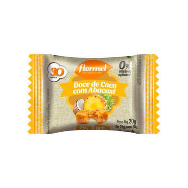 Imagem do produto Doce De Coco Flormel Com Abacaxi Zero Açúcar 20G