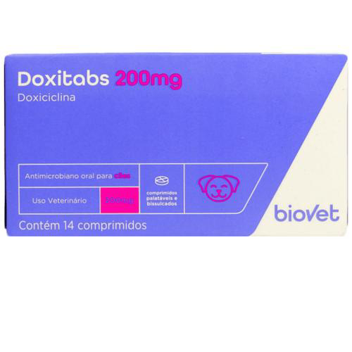 Doxitabs 200Mg Com 14 Comprimidos Para Cães Biovet