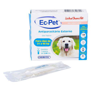 Ecpet Chemitec P/ Cães 21 A 40Kg 2,68Ml Azul