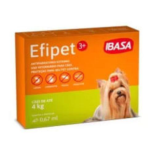 Imagem do produto Efipet 3+ Cães Até 4Kg Pipeta 0,67Ml