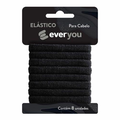 Elástico Para Cabelo Ever You Preto 8 Unidades