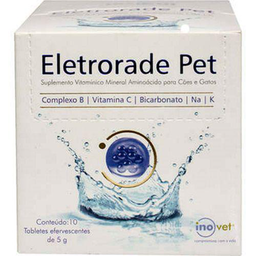 Eletrorade Pet Suplemento P/ Cães E Gatos Caixa C/ 10 Tabletes Efervescentes De 5G Inovet