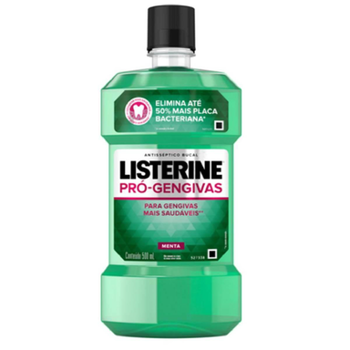 Imagem do produto Enxaguante Antisséptico Bucal Listerine Prógengivas Menta Com 500Ml