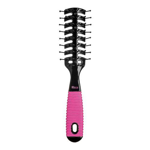 Escova De Cabelo Ricca Ventilada Black&Pink 1 Unidade