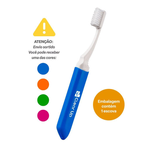 Escova De Dente Travel Clear Up Com 1 Unidade Cores Sortidas Multi Saúde Hc596