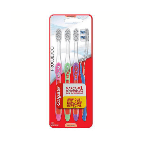 Escova Dental Colgate Pro Cuidado Com 4 Unidades