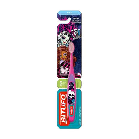 Escova Dental Infantil Bitufo Monster High Macia Cores Sortidas Cabeça P 1 Unidade