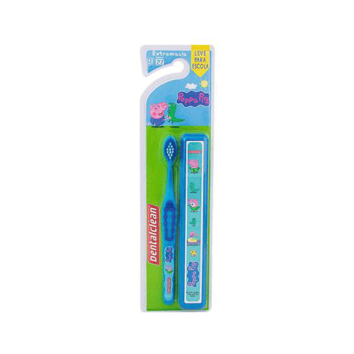 Imagem do produto Escova Dental Infantil Dentalclean Peppa Pig Extra Macia Cores Sortidas Com 1 Unidade E Estojo Protetor