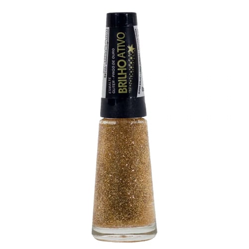 Esmalte Brilho Ativo Glitter, Pingo De Ouro