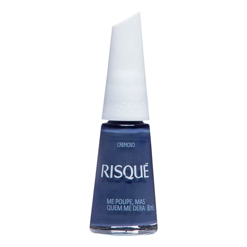 Esmalte Risqué Azul Cinza Cremoso Me Poupe Mas Quem Me Dera 8Ml