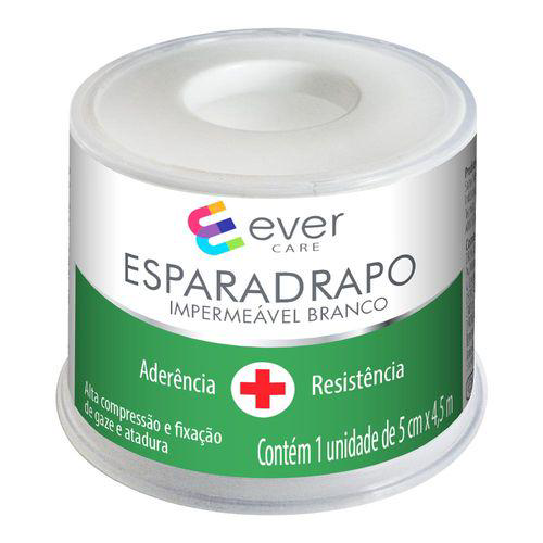 Esparadrapo Impermeável Ever Care Branco 5Cm X 4,5M