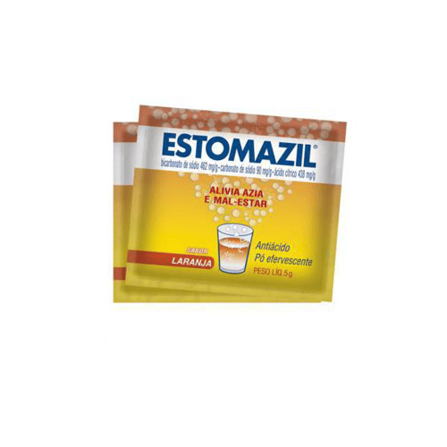 Estomazil - 462 Mg/G + 90 Mg/G + 438 Mg/G Pó Efervescente 50 Envelope Pes 5 G Laranja