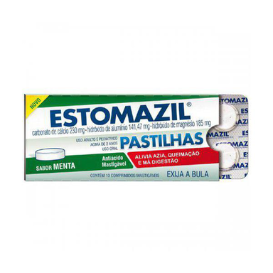 Imagem do produto Estomazil - Menta Com 10 Comprimidos Mastigáveis