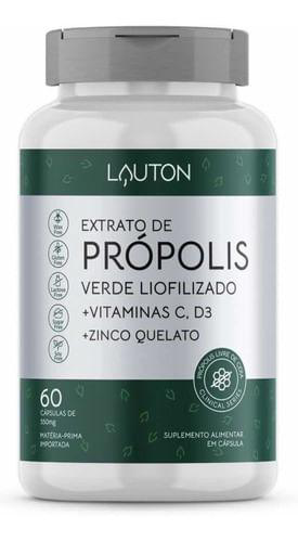 Extrato De Própolis Verde Lauton Nutrition Com 60 Cápsulas