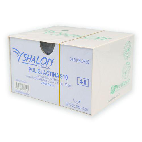 Fio De Sutura Poliglactina 910 40 Com Agulha 1,5Cm 36Un Shalon