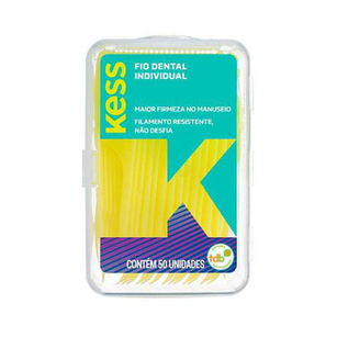 Fio Dental Kess Com Fio Encerado Individual 50 Unidades