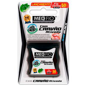 Fio Dental Medfio Black Carvão Ativado Menta 50M