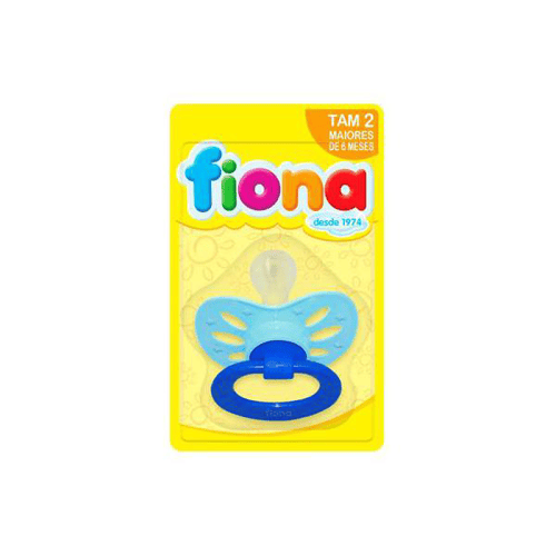 Imagem do produto Fiona Chupeta Classica Baby Silicone 6M Azul Ref 824120801120