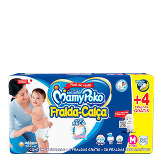 Imagem do produto Fralda Calça Infantil Mamypoko Super Seca Jumbinho M 26 Unidades 26 Unidades