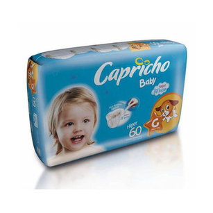 Imagem do produto Fralda Capricho Baby Hiper Com 60 Unidades Tamanho G