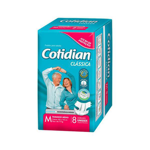 Imagem do produto Fralda Cotidian Clássica Tamanho M Com 8 Unidades