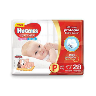 Imagem do produto Fralda Descartável Huggies Supreme Care Jumbo P 28 Unidades