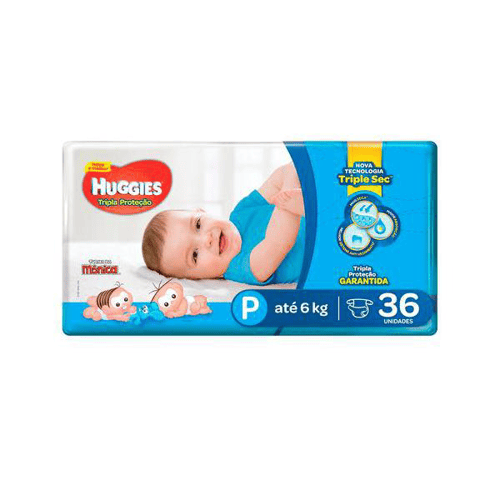 Imagem do produto Fralda Descartável - Huggies Tripla Proteção P 36 Unidades