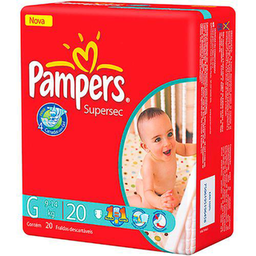 Imagem do produto Fralda - Descartável Pampers Supersec Tamanho G - Contém 20 Unidades. Procter