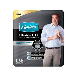 Imagem do produto Fralda - Descartavel Para Incontinencia Plenitud Active Cotton Flex Masculina Tamanho Unico Com 8 Unidades