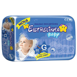 Fralda Estrelinha Baby Super Jumbo Com 60 Tamanho G