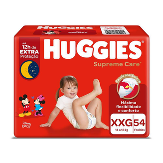 Fralda Huggies Supreme Care Com 54 Tamanho Xxg Hiper