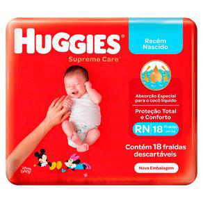 Fralda Huggies Supreme Care Rn 18 Unidades