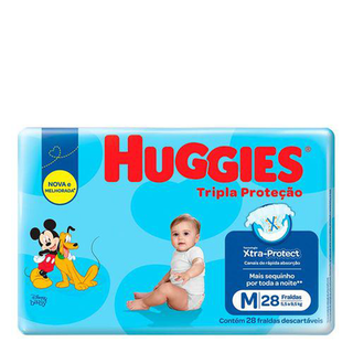 Imagem do produto Fralda Huggies Tripla Proteção Jumbo M 28 Unidades