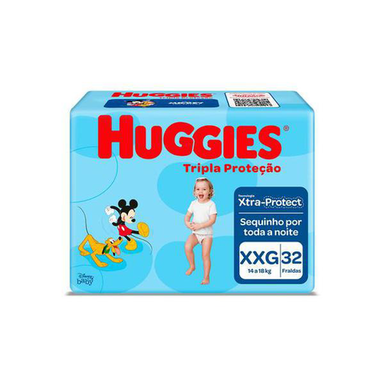 Fralda Huggies Tripla Proteção Mega+ XXG C/44 HUGGIES