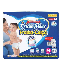 Fralda Mamypoko Calça Super Seca M 58 Unidades