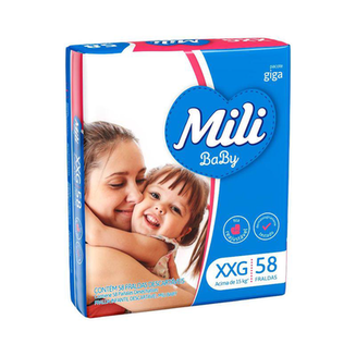 Imagem do produto Fralda Mili Baby Giga Com 58 Tamanho Xxg Giga