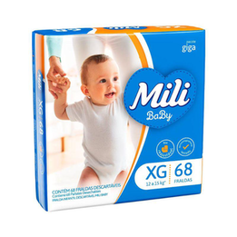 Fralda Mili Baby Giga Com 68 Tamanho Xg Giga