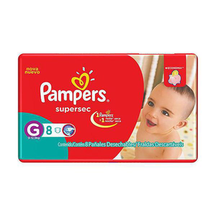 Fralda Pampers - Basica G C/8Un