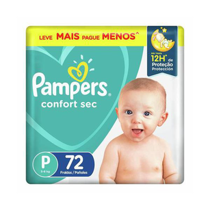 Fralda Pampers Confort Sec P 72 Unidades