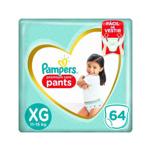 Fralda Pampers Premium Care Pants Tamanho Xg 64 Tiras