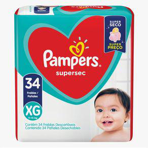 Imagem do produto Fralda Pampers Supersec Xg Com 34 Unidades