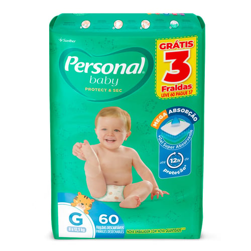 Fralda Personal Soft & Protect G Com 60 Unidades