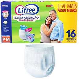 Fraldacalça Extra Absorção Lifree Tam P/M 16 Unidades