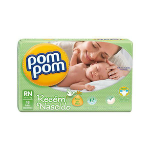 Fraldas Pom Pom Colo De Mãe Recém Nascido 18Un.