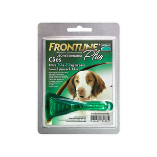 frontline plus para cães de 10 a 20kg com 1 pipeta de 1,34ml