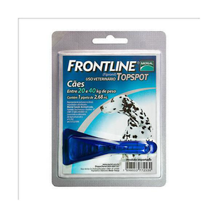 frontline topspot para cães 20 a 40kg com 1 pipeta de 2,68ml