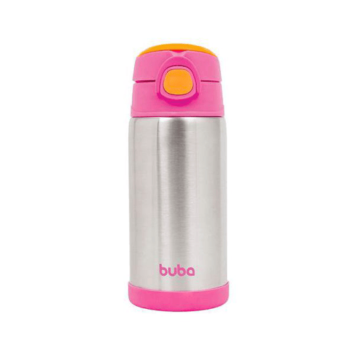 Garrafa Térmica Buba Parede Dupla Rosa 400Ml